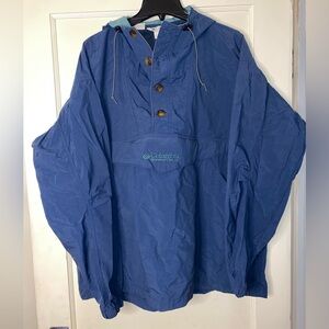 Vintage Columbia Sportswear Company Blue Pullover Anorak Windbreaker Jacket LT